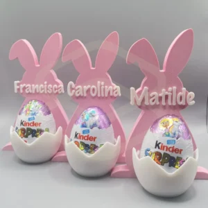 Coelho C/ Nome e Ovo Kinder